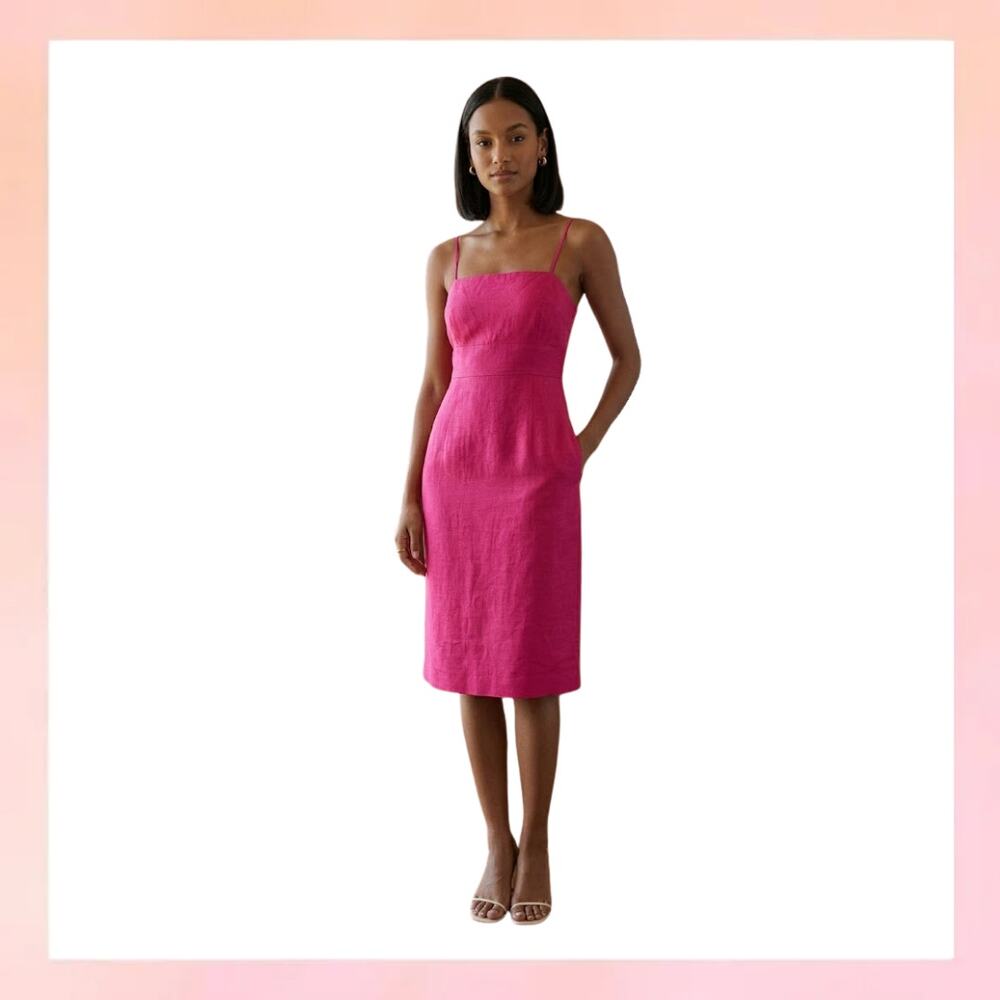 Donna Morgan 100% Silk Fuschia Pink Cocktail Dress - Size 6